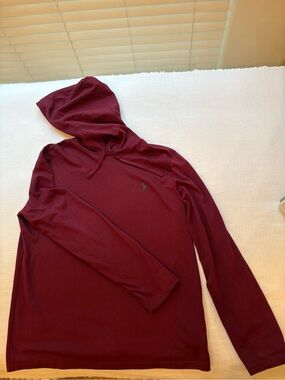 Ralph Lauren Men’s Hooded Long-Sleeve Tee - Burgundy